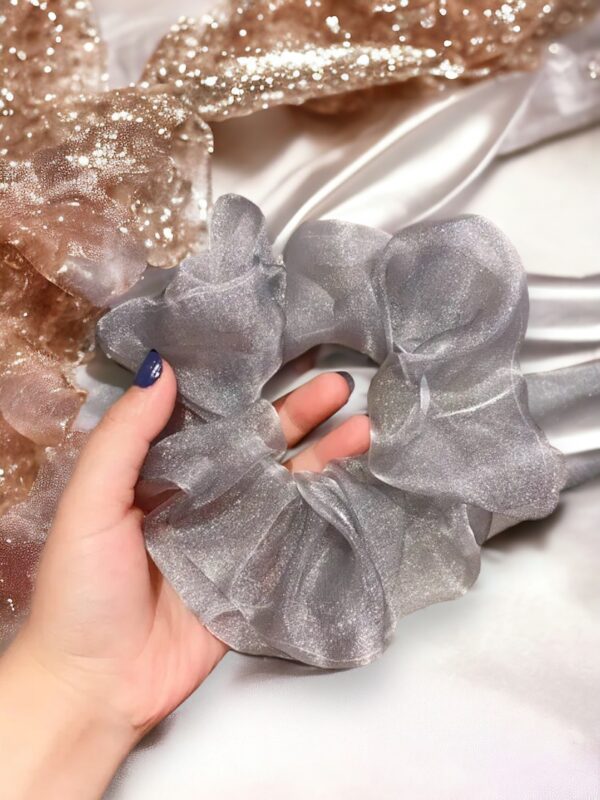 Big Handmade Satin Scrunchie (1 piece) - Image 4